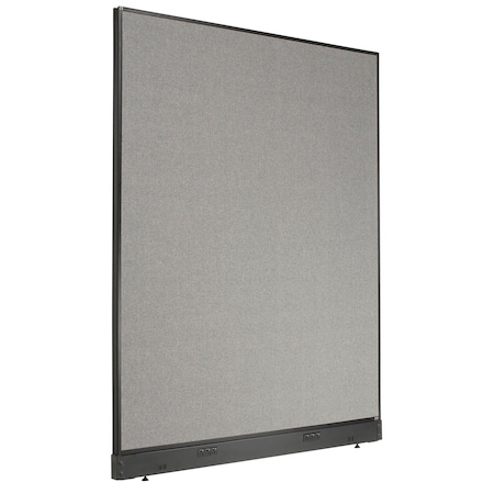 Interion By Global Industrial Interion Electric Office Partition Panel, 60-1/4inW x 76inH, Gray 238640EGY